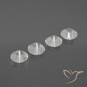4.31 ct natürliche Weiß Zirkon-Edelsteine, Runden, VVS-VS