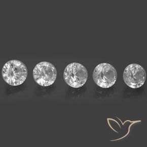 6.20 ct natürliche Weiß Zirkon-Edelsteine, Runden, VVS-VS