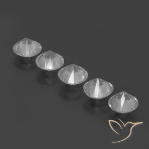6.20 ct natürliche Weiß Zirkon-Edelsteine, Runden, VVS-VS