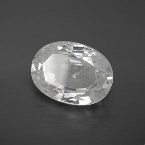 10,67 ctw natürlicher weißer Zirkon, Oval Schliff, VVS-VS