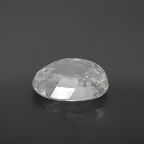 10,67 ctw natürlicher weißer Zirkon, Oval Schliff, VVS-VS