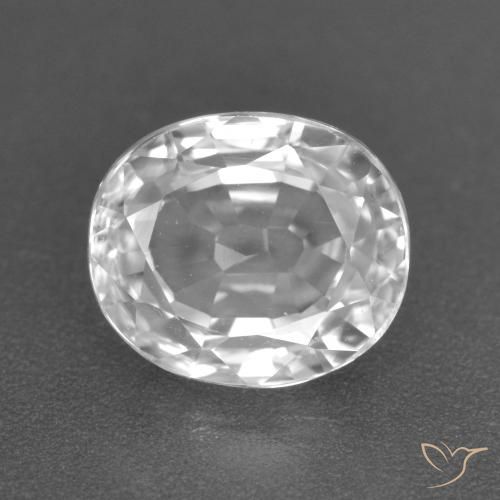 3.01ct Natürlicher Weiß Zirkon, Oval, VVS