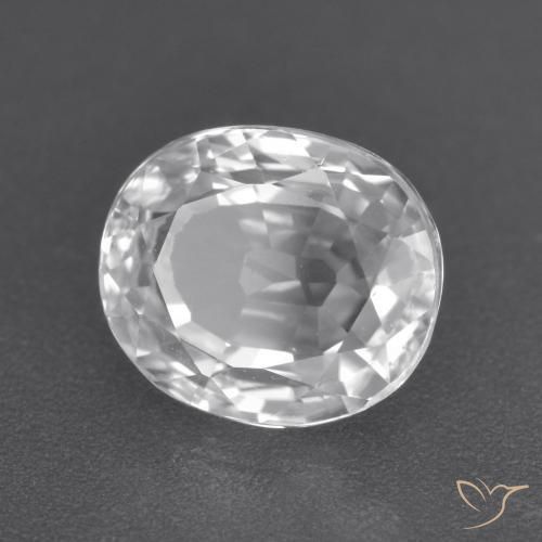 9,17 ctw natürlicher Weiß Zirkon, Oval, VVS