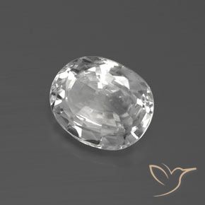 9,17 ctw natürlicher Weiß Zirkon, Oval, VVS