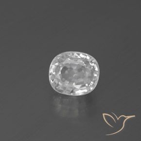 3.29ct Natürlicher Weiß Zirkon, Kissen, VS