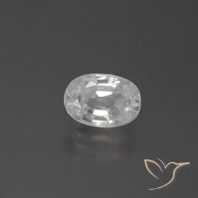 3.36ct Natürlicher Weiß Zirkon, Oval, VVS