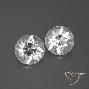 4.12ctw Natürlicher Weiß Zirkon, Runden, VVS-VS