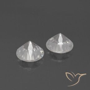 4.12 ct natürliche Weiß Zirkon-Edelsteine, Runden, VVS-VS