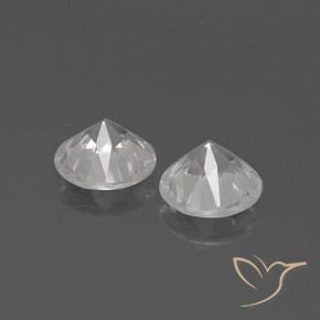 4.19 ct natürliche Weiß Zirkon-Edelsteine, Runden, VVS-VS