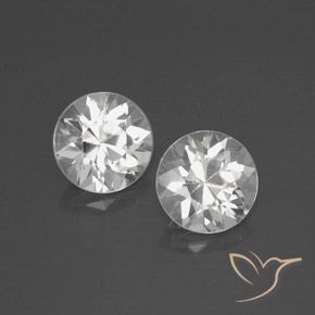 4.02 ct natürliche Weiß Zirkon-Edelsteine, Runden, VVS-VS