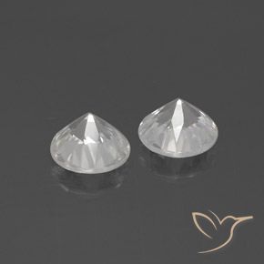 4.02 ct natürliche Weiß Zirkon-Edelsteine, Runden, VVS-VS
