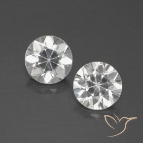 4.83ctw Natürlicher Weiß Zirkon, Runden, VVS-VS