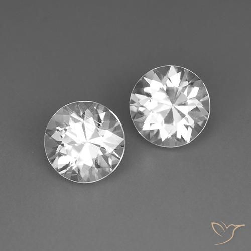 4.21 ct natürliche Weiß Zirkon-Edelsteine, Runden, VVS-VS