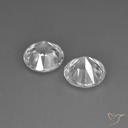 4.21 ct natürliche Weiß Zirkon-Edelsteine, Runden, VVS-VS