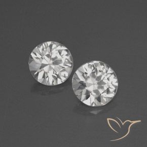 3.51 ct natürliche Weiß Zirkon-Edelsteine, Runden, VVS-VS