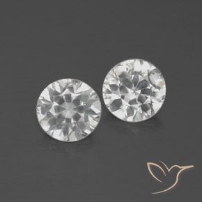 3.88ctw Natürlicher Weiß Zirkon, Runden, VS