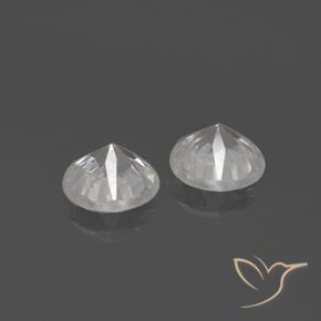 3.88 ct natürliche Weiß Zirkon-Edelsteine, Runden, VS