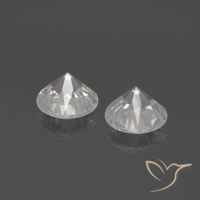 4.45 ct natürliche Weiß Zirkon-Edelsteine, Runden, VVS-VS
