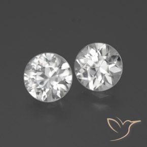 3.35 ct natürliche Weiß Zirkon-Edelsteine, Runden, VVS-VS