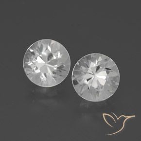 3.79ctw Natürlicher Weiß Zirkon, Runden, VVS-VS