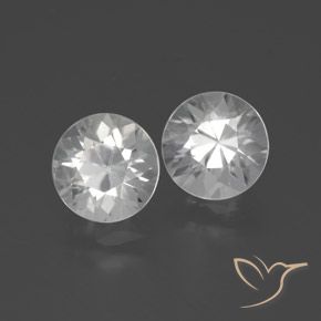 3.79 ct natürliche Weiß Zirkon-Edelsteine, Runden, VVS-VS
