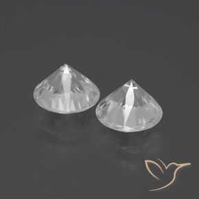 3.79 ct natürliche Weiß Zirkon-Edelsteine, Runden, VVS-VS