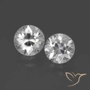 3.81ctw Natürlicher Weiß Zirkon, Runden, VVS-VS
