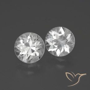 3.81 ct natürliche Weiß Zirkon-Edelsteine, Runden, VVS-VS