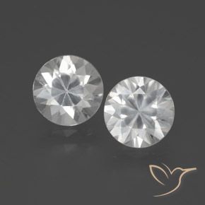 3.92ctw Natürlicher Weiß Zirkon, Runden, VVS-VS