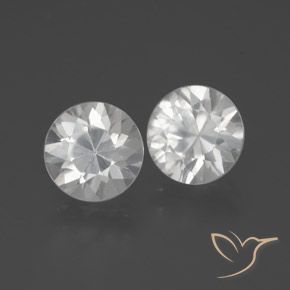 3.92 ct natürliche Weiß Zirkon-Edelsteine, Runden, VVS-VS