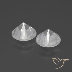 3.92 ct natürliche Weiß Zirkon-Edelsteine, Runden, VVS-VS