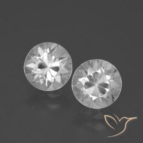 3.80ctw Natürlicher Weiß Zirkon, Runden, VVS-VS