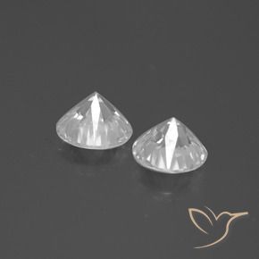 3.76 ct natürliche Weiß Zirkon-Edelsteine, Runden, VVS-VS