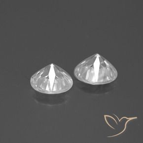 3.68 ct natürliche Weiß Zirkon-Edelsteine, Runden, VS