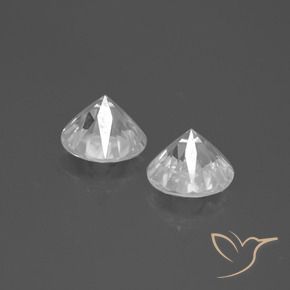 4.28 ct natürliche Weiß Zirkon-Edelsteine, Runden, VVS-VS