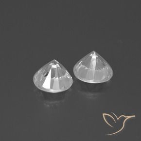 3.68 ct natürliche Weiß Zirkon-Edelsteine, Runden, VVS