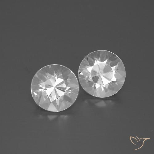 3.85ctw Natürlicher Weiß Zirkon, Runden, VVS-VS