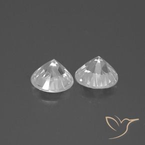 3.85 ct natürliche Weiß Zirkon-Edelsteine, Runden, VVS-VS