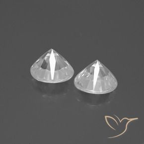 4.26 ct natürliche Weiß Zirkon-Edelsteine, Runden, VVS-VS