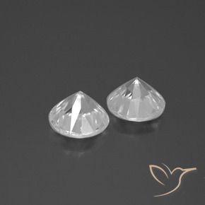 3.45 ct natürliche Weiß Zirkon-Edelsteine, Runden, VVS-VS