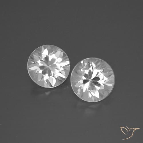 3.71 ct natürliche Weiß Zirkon-Edelsteine, Runden, VVS-VS