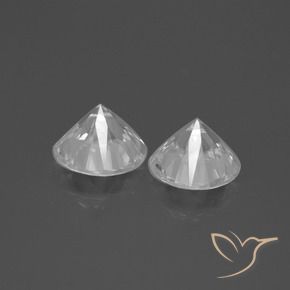 4.75 ct natürliche Weiß Zirkon-Edelsteine, Runden, VVS-VS