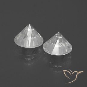 4.38 ct natürliche Weiß Zirkon-Edelsteine, Runden, VVS-VS