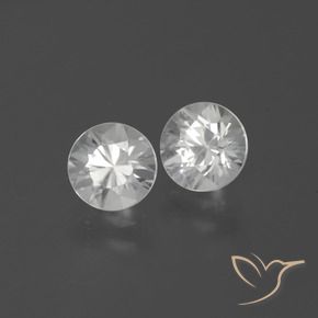 2.53 ct natürliche Weiß Zirkon-Edelsteine, Runden, VVS-VS