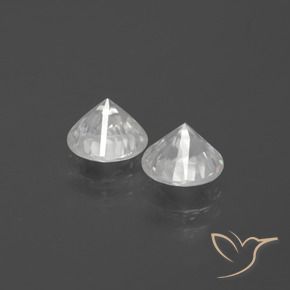 2.53 ct natürliche Weiß Zirkon-Edelsteine, Runden, VVS-VS