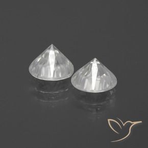 3.34 ct natürliche Weiß Zirkon-Edelsteine, Runden, VVS-VS