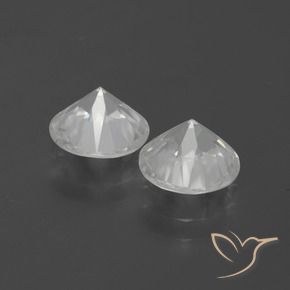 3.98 ct natürliche Weiß Zirkon-Edelsteine, Runden, VVS-VS