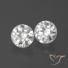 3.41 ct natürliche Weiß Zirkon-Edelsteine, Runden, VS