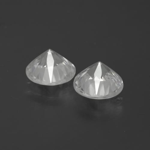 4.74 ct natürliche Weiß Zirkon-Edelsteine, Runden, VS