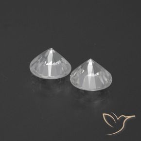 3.54 ct natürliche Weiß Zirkon-Edelsteine, Runden, VVS